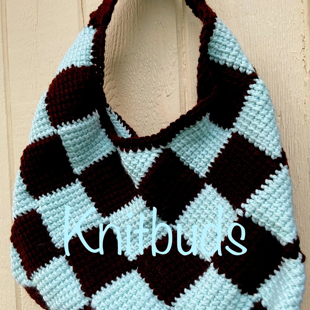 Handmade Knitbuds crocheted bags.  Original pattern Prada Bag- MarniMarket